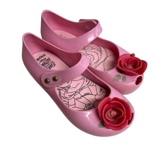 Mini Melissa Disney Beauty and the Beast Mary Jane Shoes Child Size 10 - Picture 1 of 12